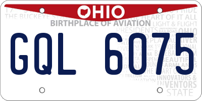 OH license plate GQL6075