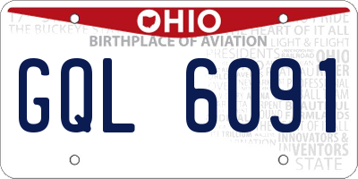 OH license plate GQL6091