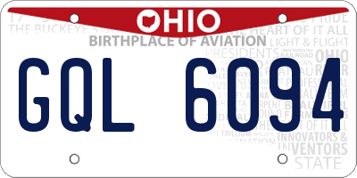 OH license plate GQL6094