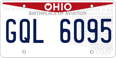 OH license plate GQL6095