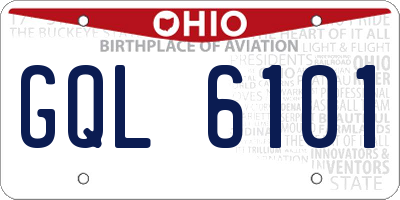 OH license plate GQL6101