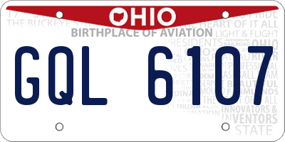 OH license plate GQL6107
