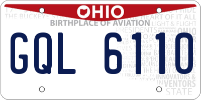 OH license plate GQL6110