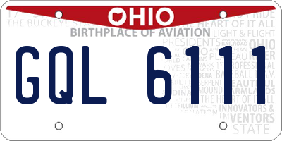 OH license plate GQL6111