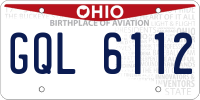OH license plate GQL6112