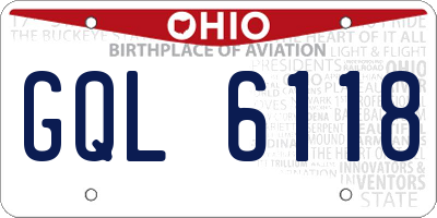 OH license plate GQL6118