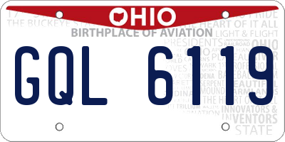OH license plate GQL6119