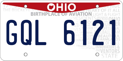 OH license plate GQL6121