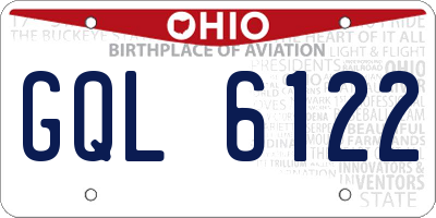 OH license plate GQL6122