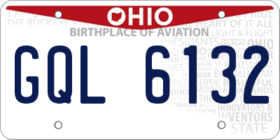OH license plate GQL6132