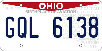 OH license plate GQL6138
