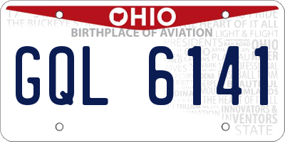 OH license plate GQL6141