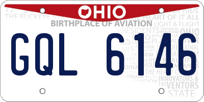 OH license plate GQL6146