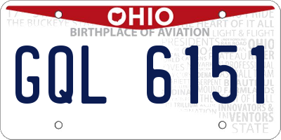 OH license plate GQL6151
