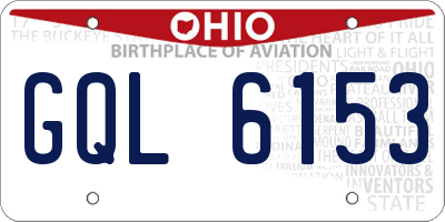 OH license plate GQL6153