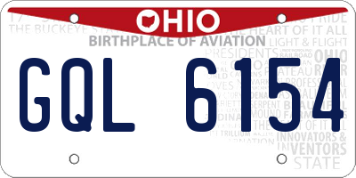 OH license plate GQL6154