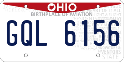 OH license plate GQL6156