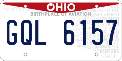 OH license plate GQL6157