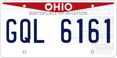 OH license plate GQL6161