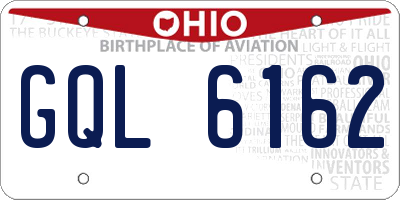OH license plate GQL6162
