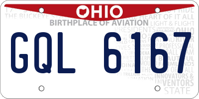 OH license plate GQL6167