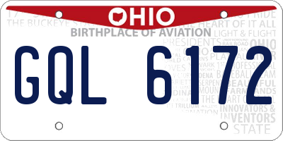 OH license plate GQL6172