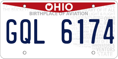 OH license plate GQL6174
