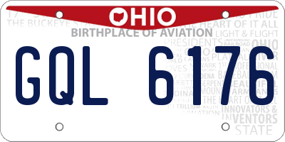 OH license plate GQL6176