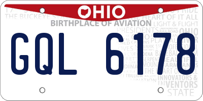 OH license plate GQL6178