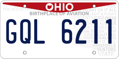 OH license plate GQL6211