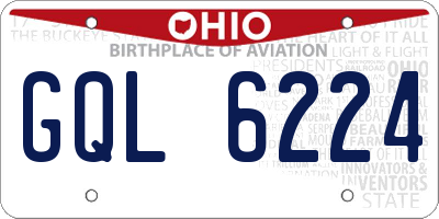 OH license plate GQL6224