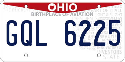 OH license plate GQL6225