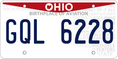 OH license plate GQL6228
