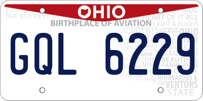 OH license plate GQL6229