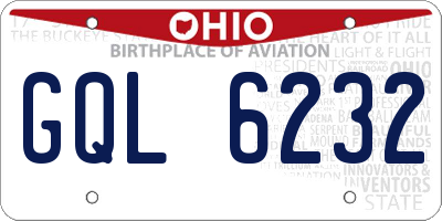 OH license plate GQL6232