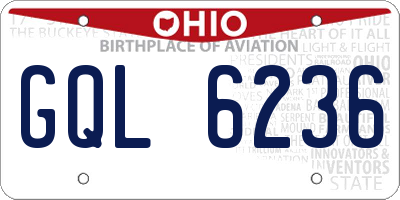 OH license plate GQL6236