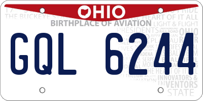 OH license plate GQL6244