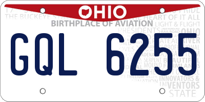 OH license plate GQL6255
