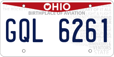 OH license plate GQL6261