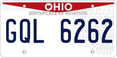 OH license plate GQL6262