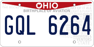 OH license plate GQL6264