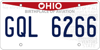 OH license plate GQL6266