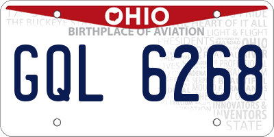 OH license plate GQL6268