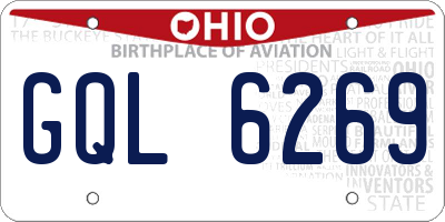 OH license plate GQL6269