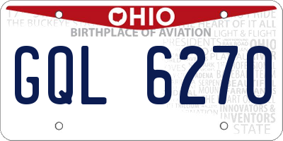 OH license plate GQL6270