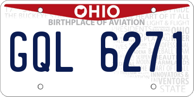OH license plate GQL6271