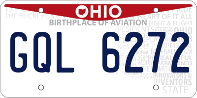 OH license plate GQL6272