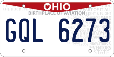 OH license plate GQL6273