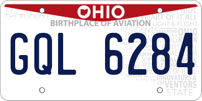 OH license plate GQL6284