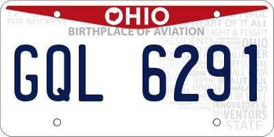 OH license plate GQL6291